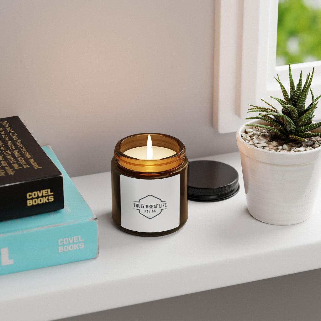 Truly Great Life Design Scented Soy Candle - Amber Jar, Multi-Size