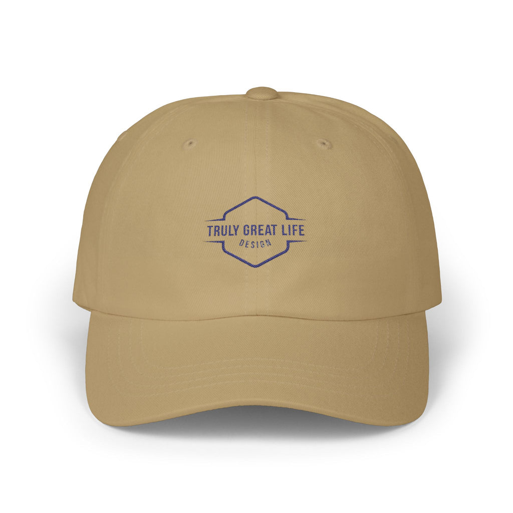Classic Dad Cap - "Truly Great Life Design" Embroidered Minimal Logo Baseball Hat