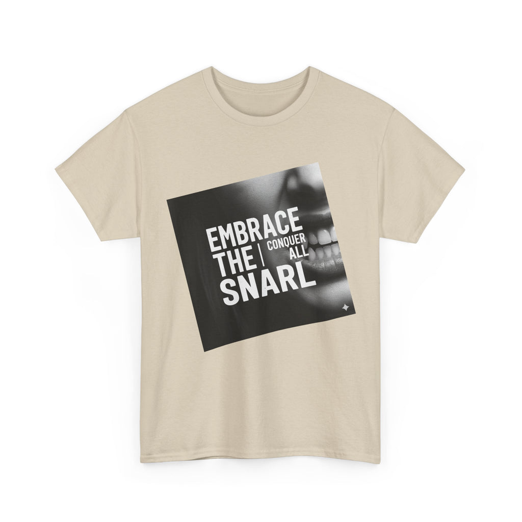 Embrace the Snarl Unisex Heavy Cotton Tee by Truly Great Life | Motivational Streetwear Graphic Shirt