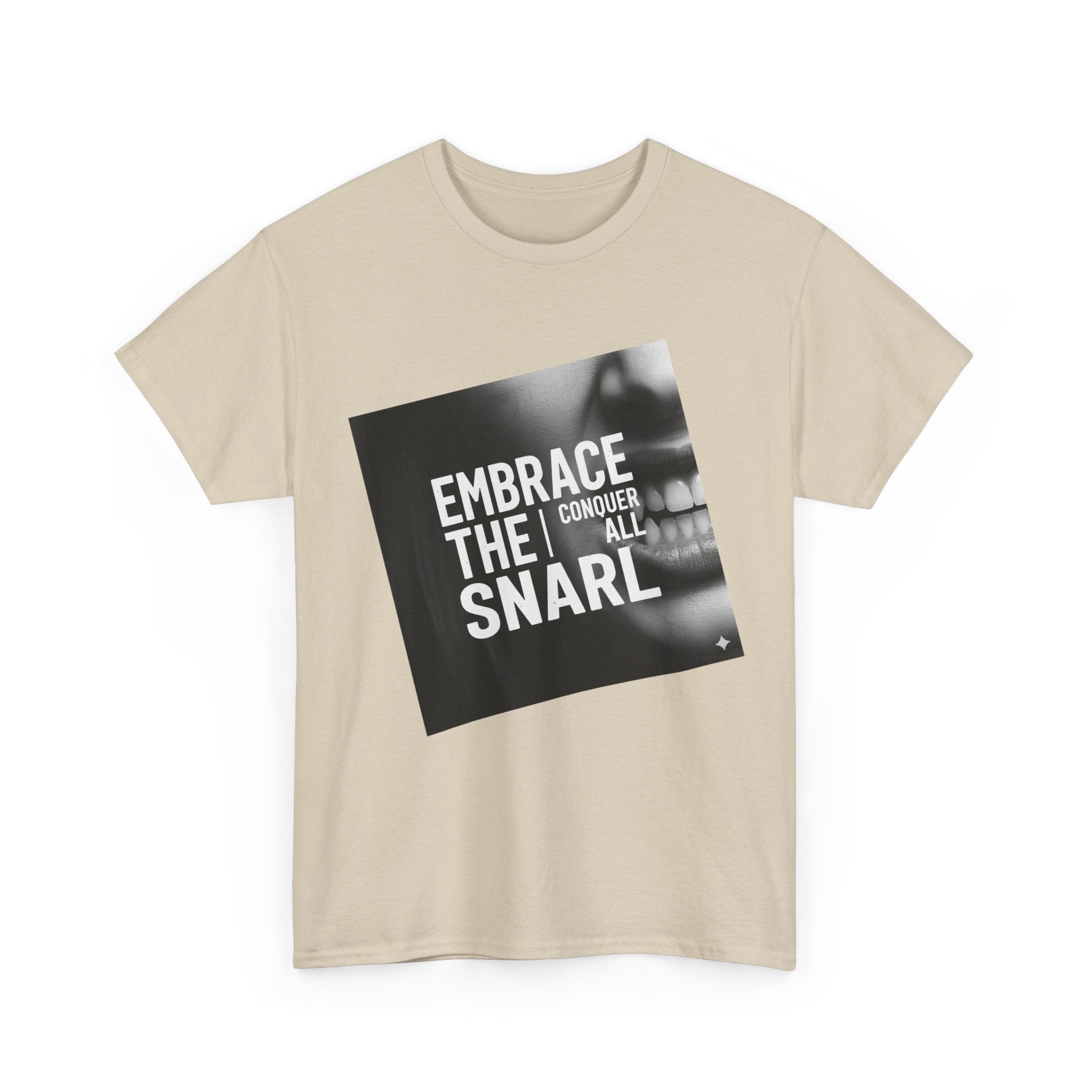 Embrace the Snarl Unisex Heavy Cotton Tee by Truly Great Life | Motivational Streetwear Graphic Shirt