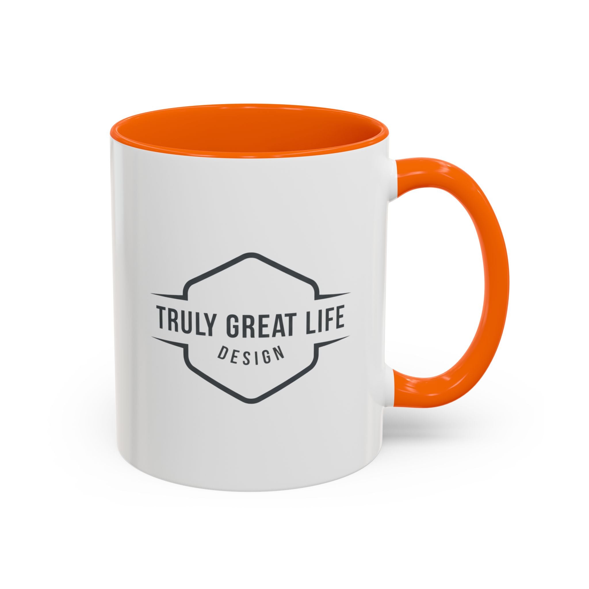 Truly Great Life Accent Coffee Mug – Black-Trim Ceramic 11oz