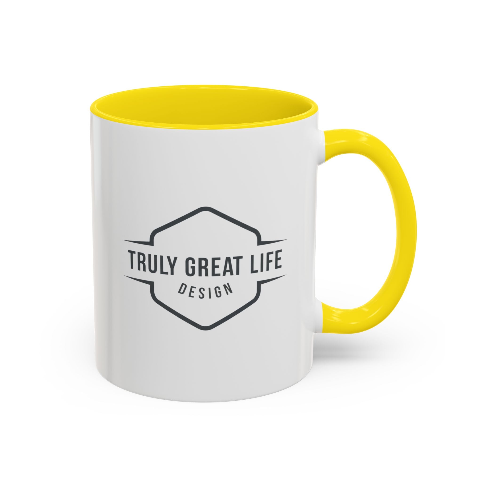 Truly Great Life Accent Coffee Mug – Black-Trim Ceramic 11oz