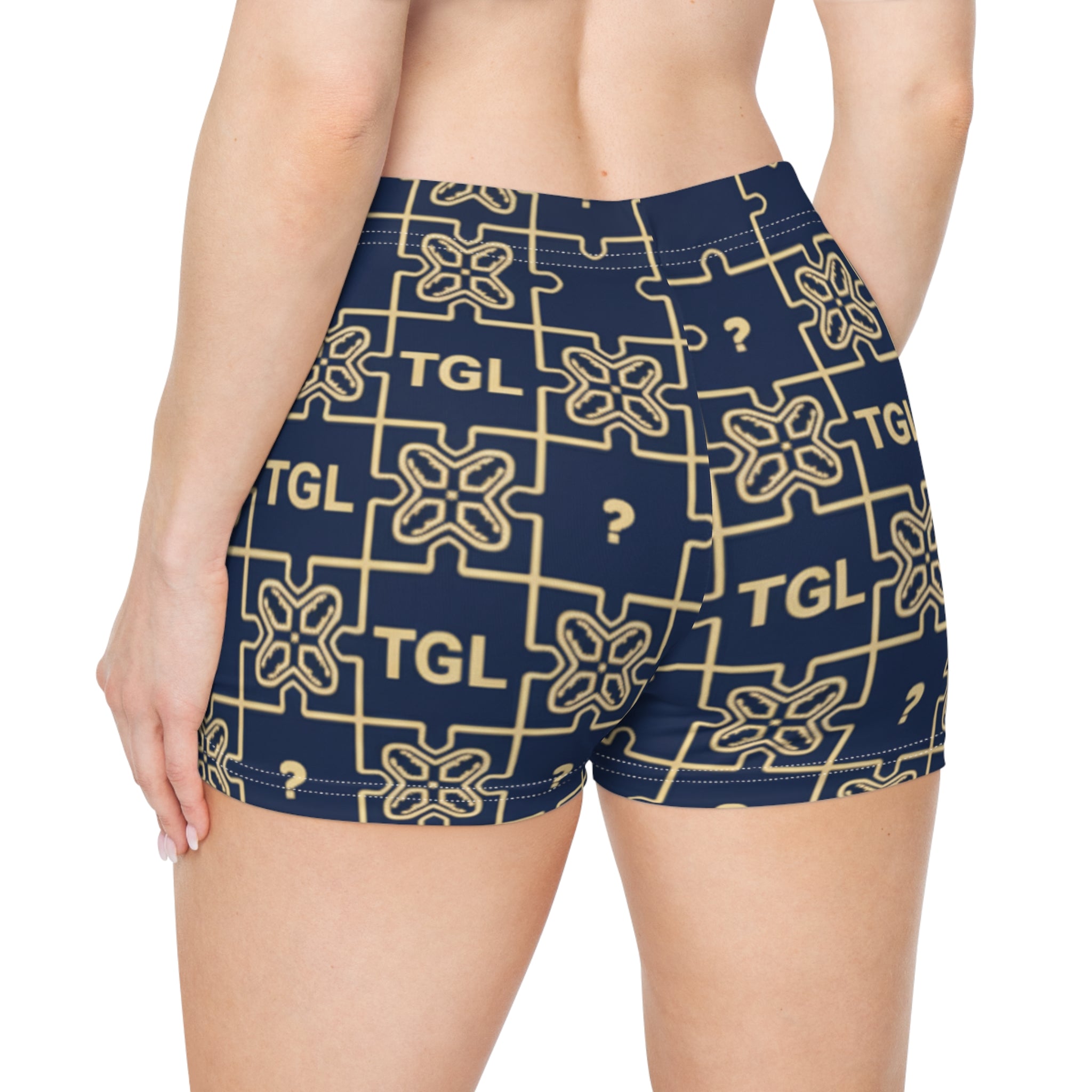Casual Shorts for Women with Puzzle Pattern by TGL Design | Lightweight, Breathable Summer Wear for Everyday Style