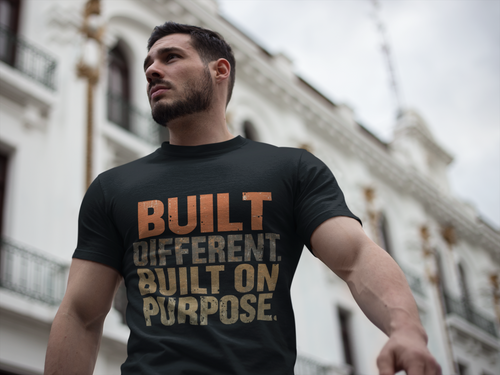 Built Different Softstyle Unisex Tee | Motivational Shirt for Entrepreneurs, Positive Vibes Streetwear