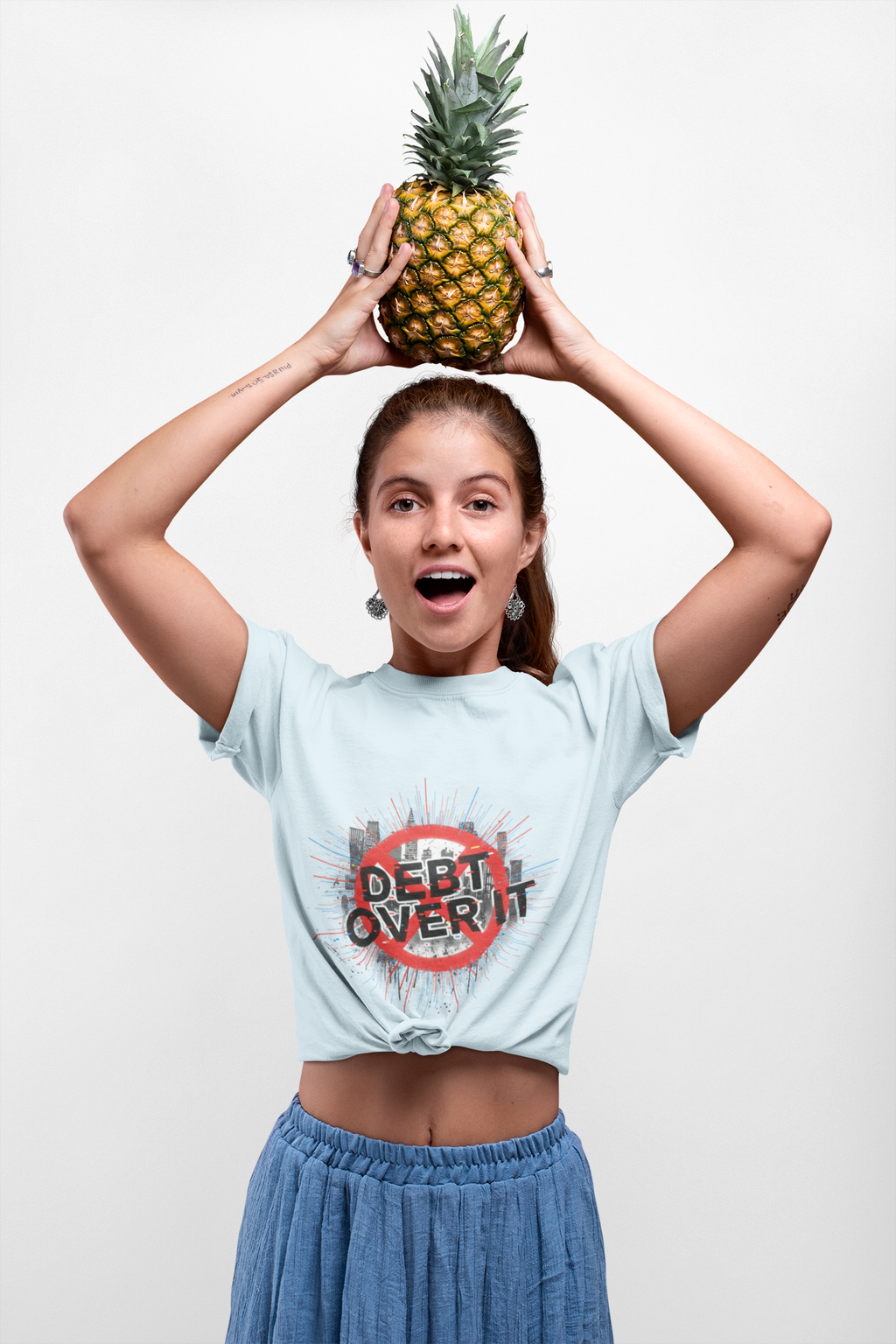 Debt Over It Softstyle Unisex T-Shirt, Cool Graphic Tee, Motivational Apparel for a Debt-Free Lifestyle, Perfect Gift by Truly Great Life