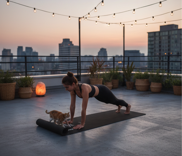 Non-Slip Rubber Yoga Mat for Home, Gym & Studio | Discipline Motivational Fitness Mat with Premium Grip and Comfort