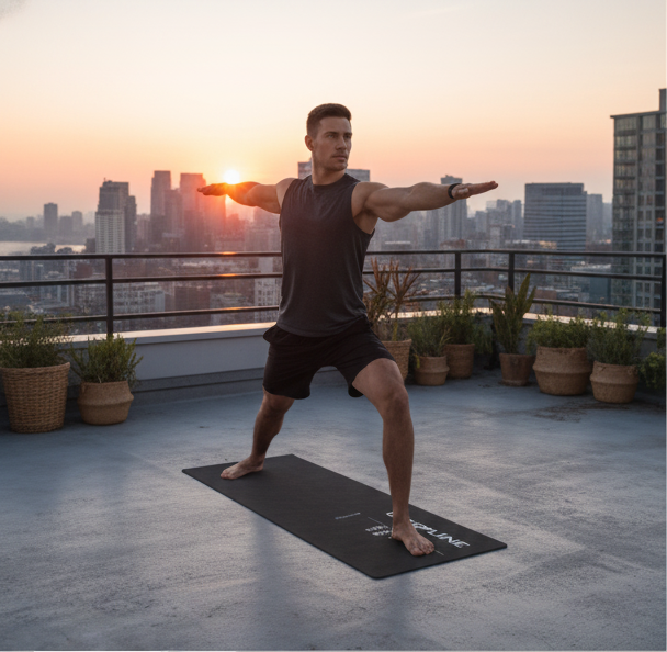 Non-Slip Rubber Yoga Mat for Home, Gym & Studio | Discipline Motivational Fitness Mat with Premium Grip and Comfort