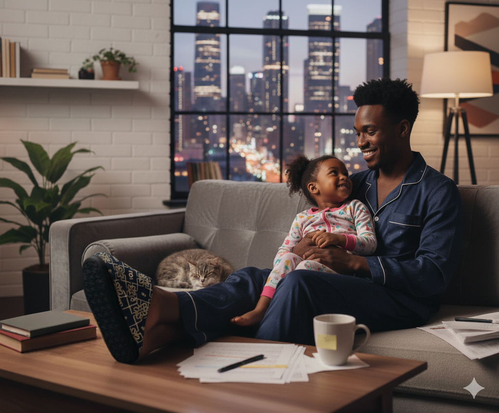 Truly Great Life Indoor Slippers for Men | Elegant and Comfortable House Shoes with Soft Memory Foam and Geometric Design