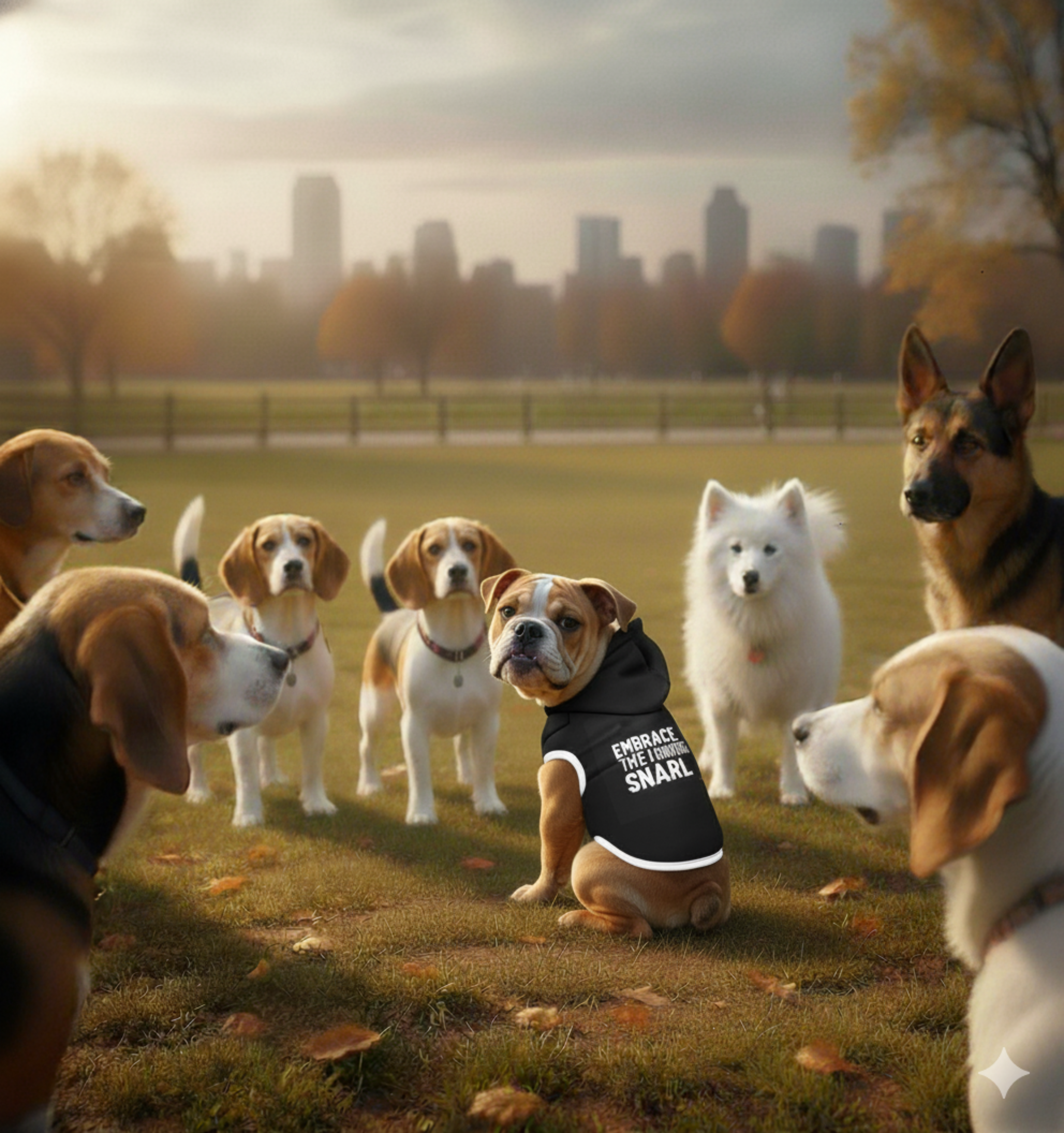 Truly Great Life Pet Hoodie | Embrace the Snarl Cozy Dog Sweatshirt, Funny Pet Apparel for Small & Medium Dogs