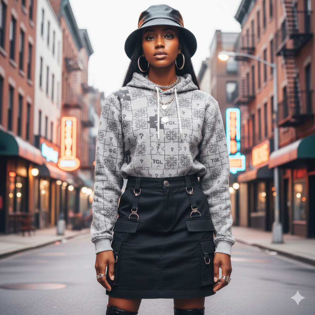 Truly Great Life Puzzle Pattern Unisex Pullover Hoodie | Cozy Fleece Streetwear Style with TGL Design