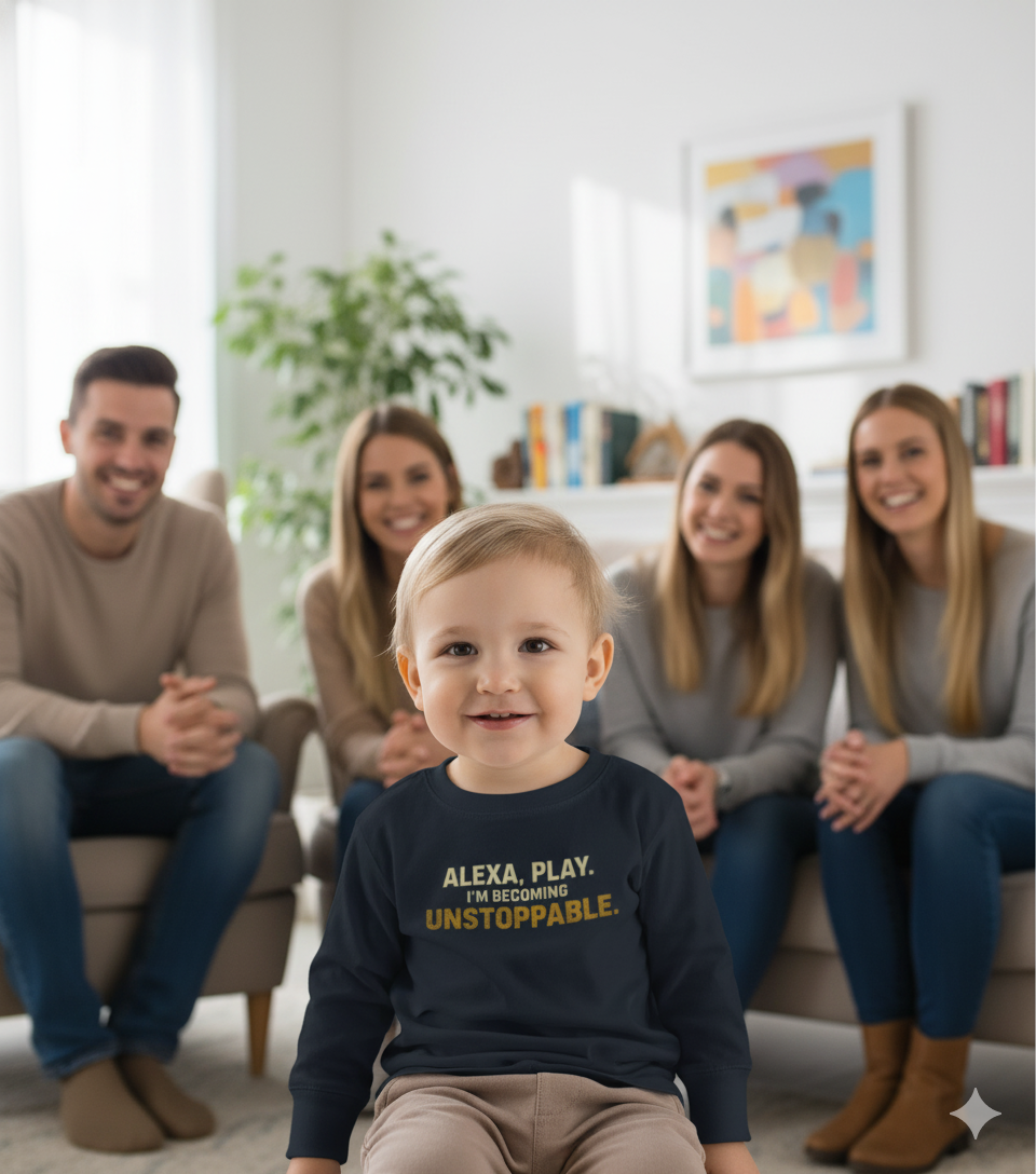 Unstoppable Toddler Long Sleeve Tee by Truly Great Life | Motivational Kids Shirt, Playful Everyday Wear | Gift for Birthdays, Baby Showers