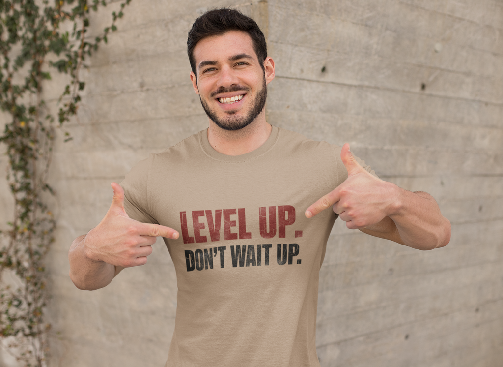 Level Up Unisex Tee | Motivational T-Shirt for Men and Women, Streetwear, Entrepreneur & Fitness Lifestyle Apparel by Truly Great Life