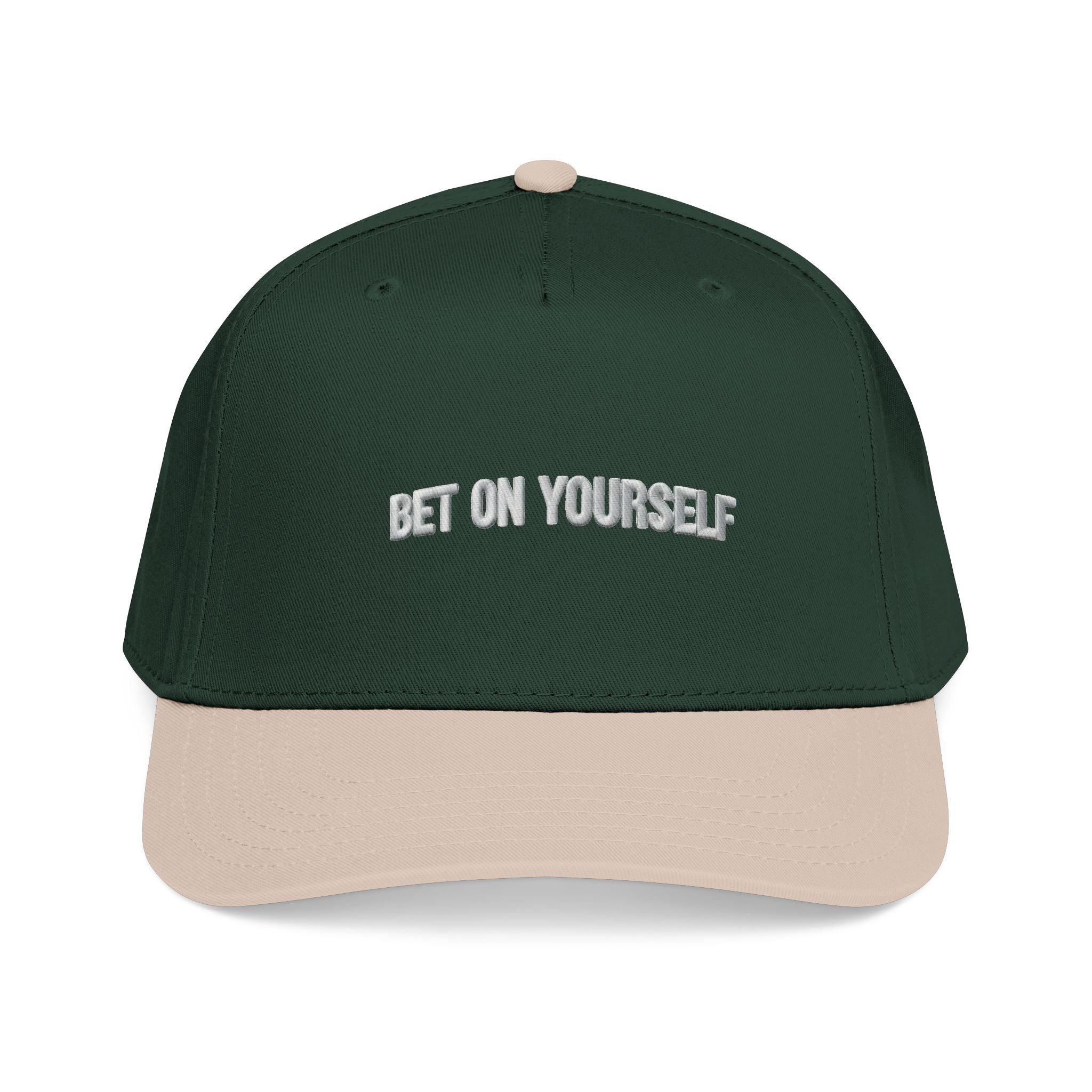 Inspirational Baseball Cap for Men & Women | Bet on Yourself Adjustable Motivational Hat, Mid Profile Dad Cap
