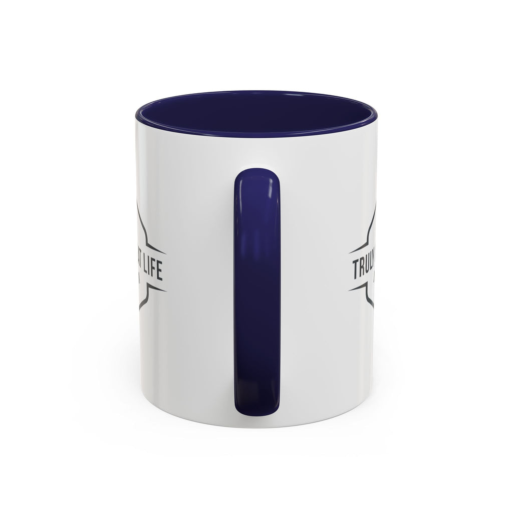 Truly Great Life Accent Coffee Mug – Black-Trim Ceramic 11oz
