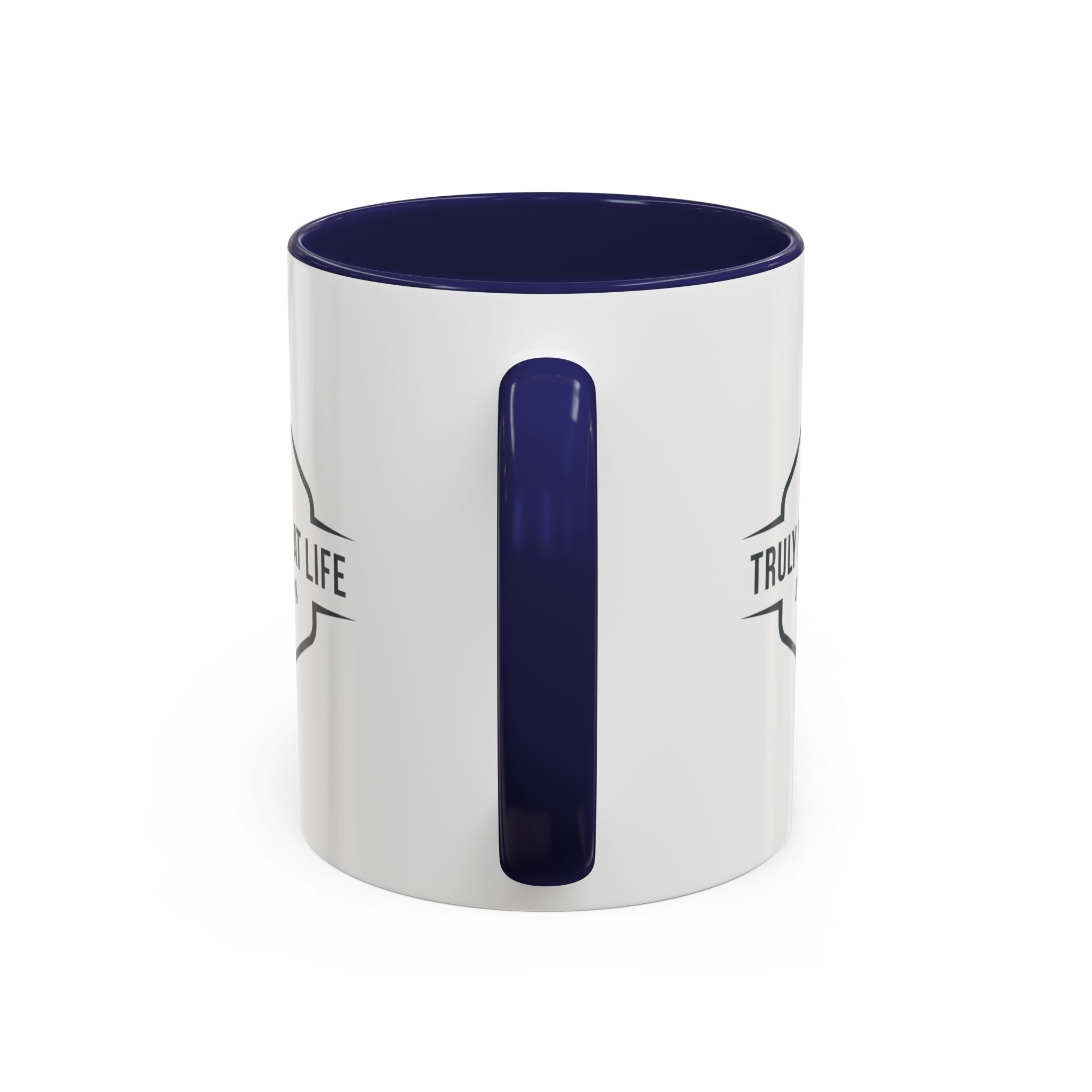 Truly Great Life Accent Coffee Mug – Black-Trim Ceramic 11oz