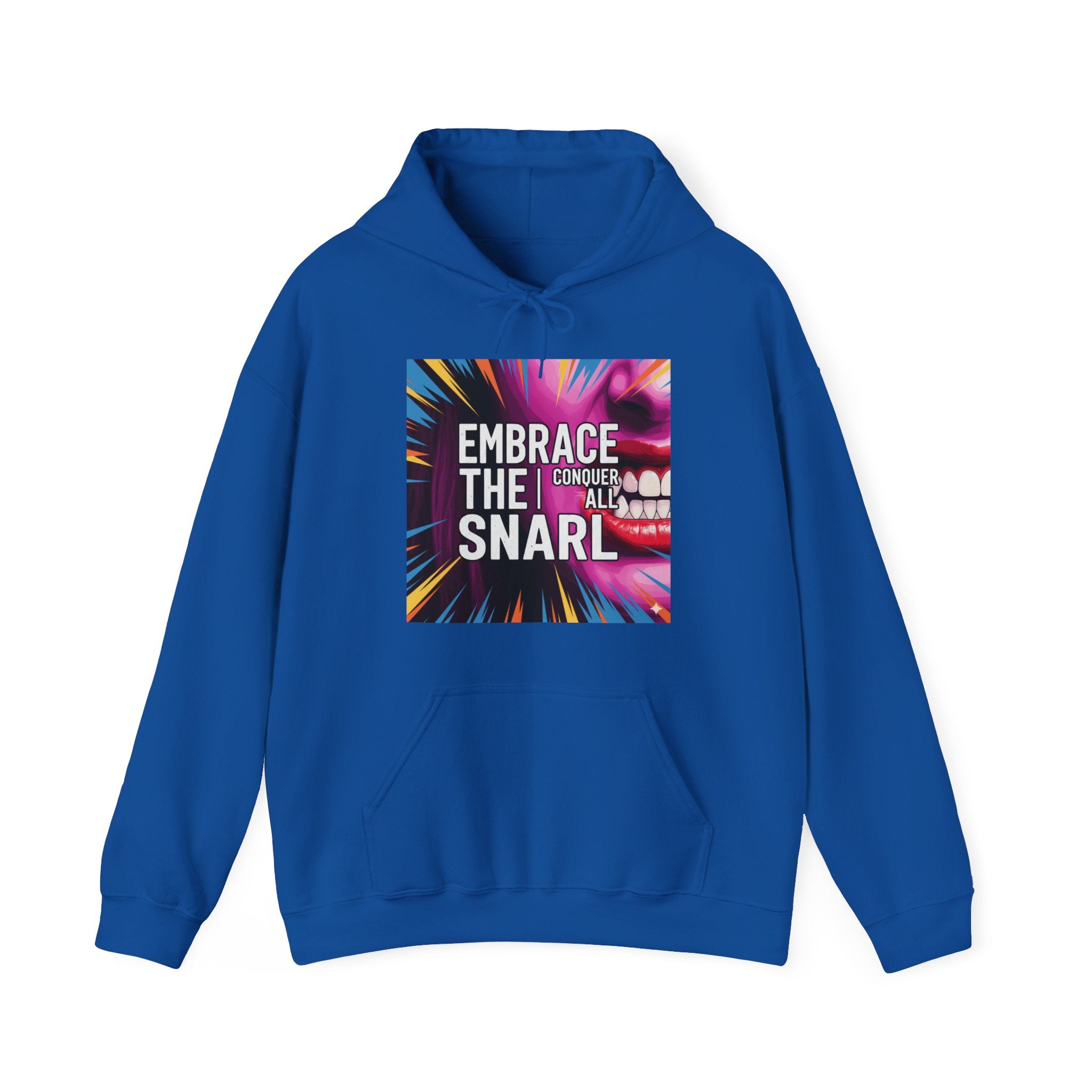 Embrace the Snarl Unisex Hoodie by Truly Great Life | Colorful Fleece Streetwear for Everyday Comfort