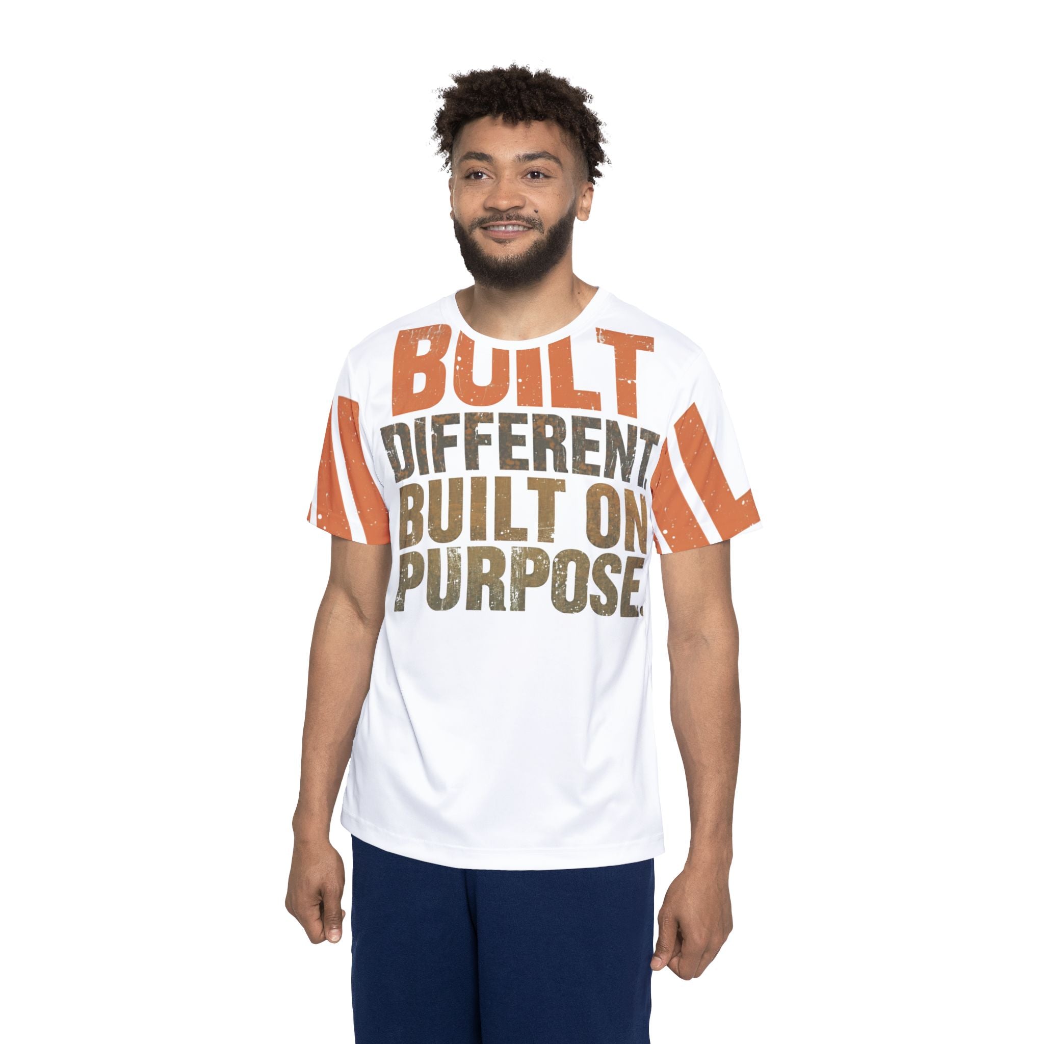 Built Different Sports Jersey for Men by Truly Great Life | Performance Athletic Shirt for Gym & Game Day