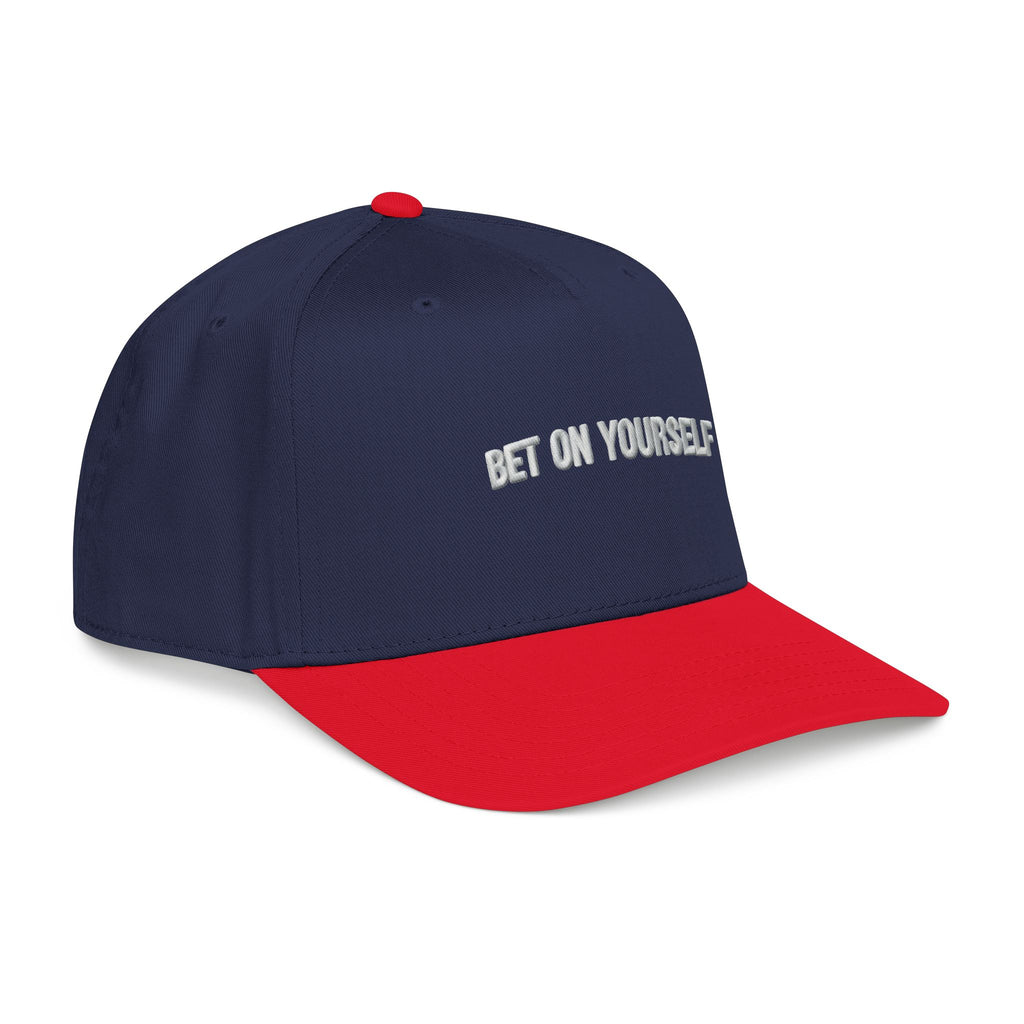 Inspirational Baseball Cap for Men & Women | Bet on Yourself Adjustable Motivational Hat, Mid Profile Dad Cap