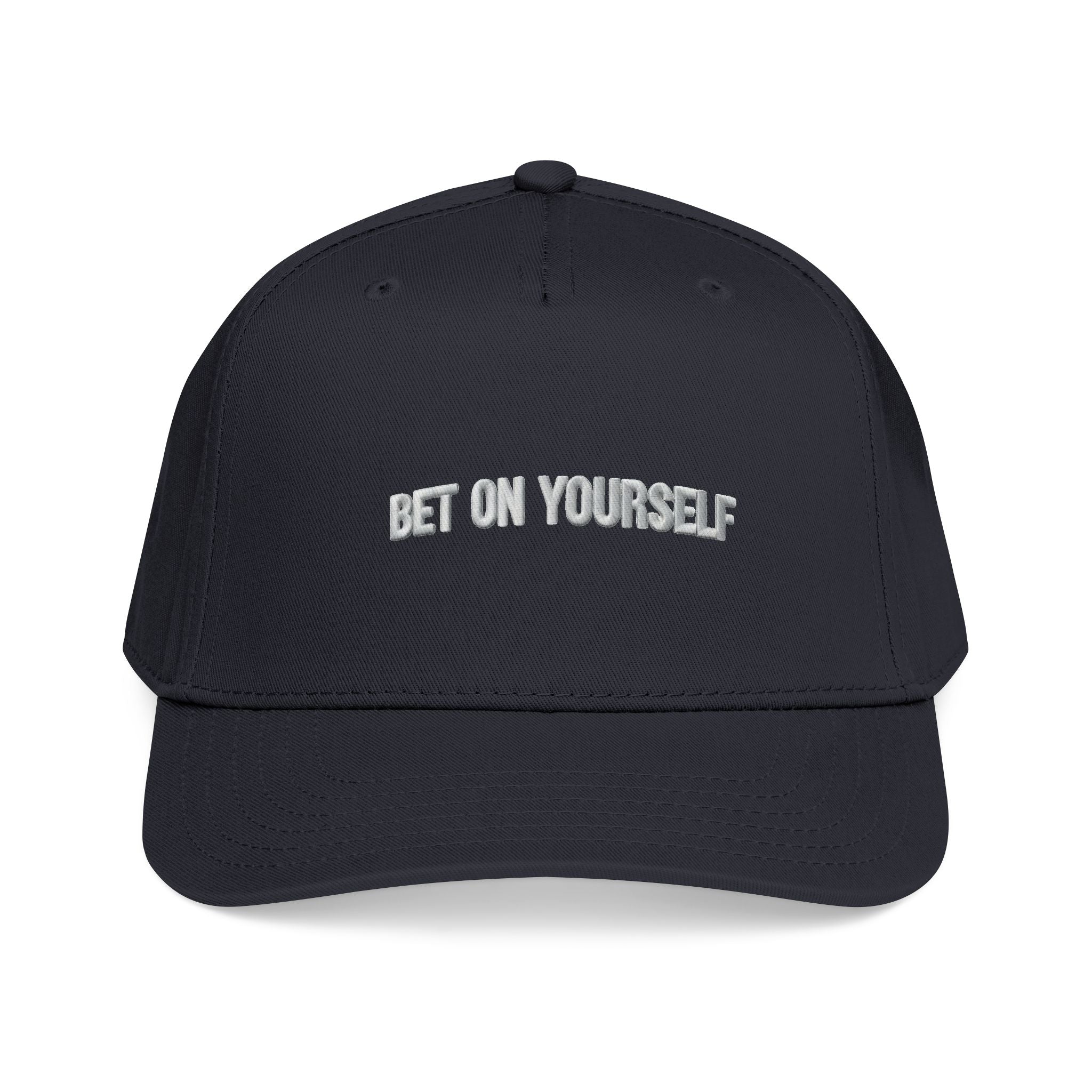 Inspirational Baseball Cap for Men & Women | Bet on Yourself Adjustable Motivational Hat, Mid Profile Dad Cap