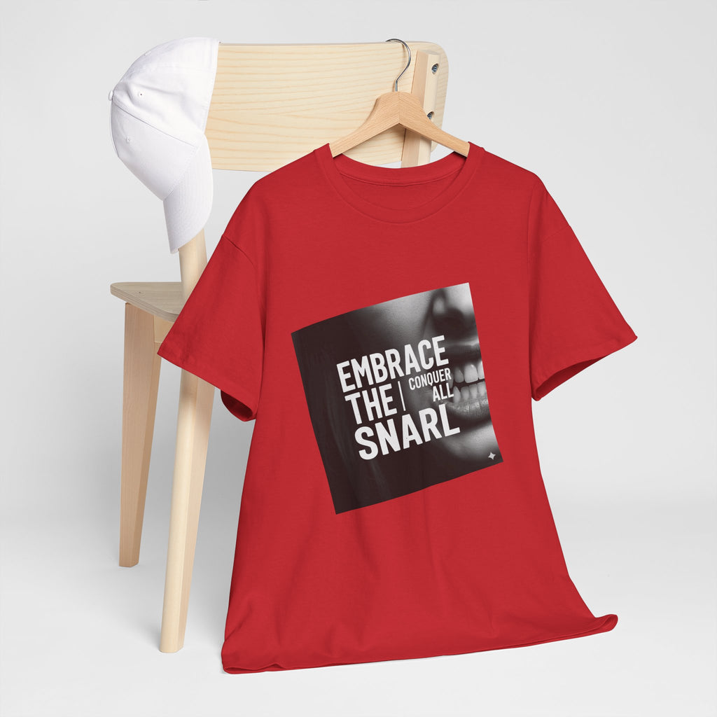 Embrace the Snarl Unisex Heavy Cotton Tee by Truly Great Life | Motivational Streetwear Graphic Shirt