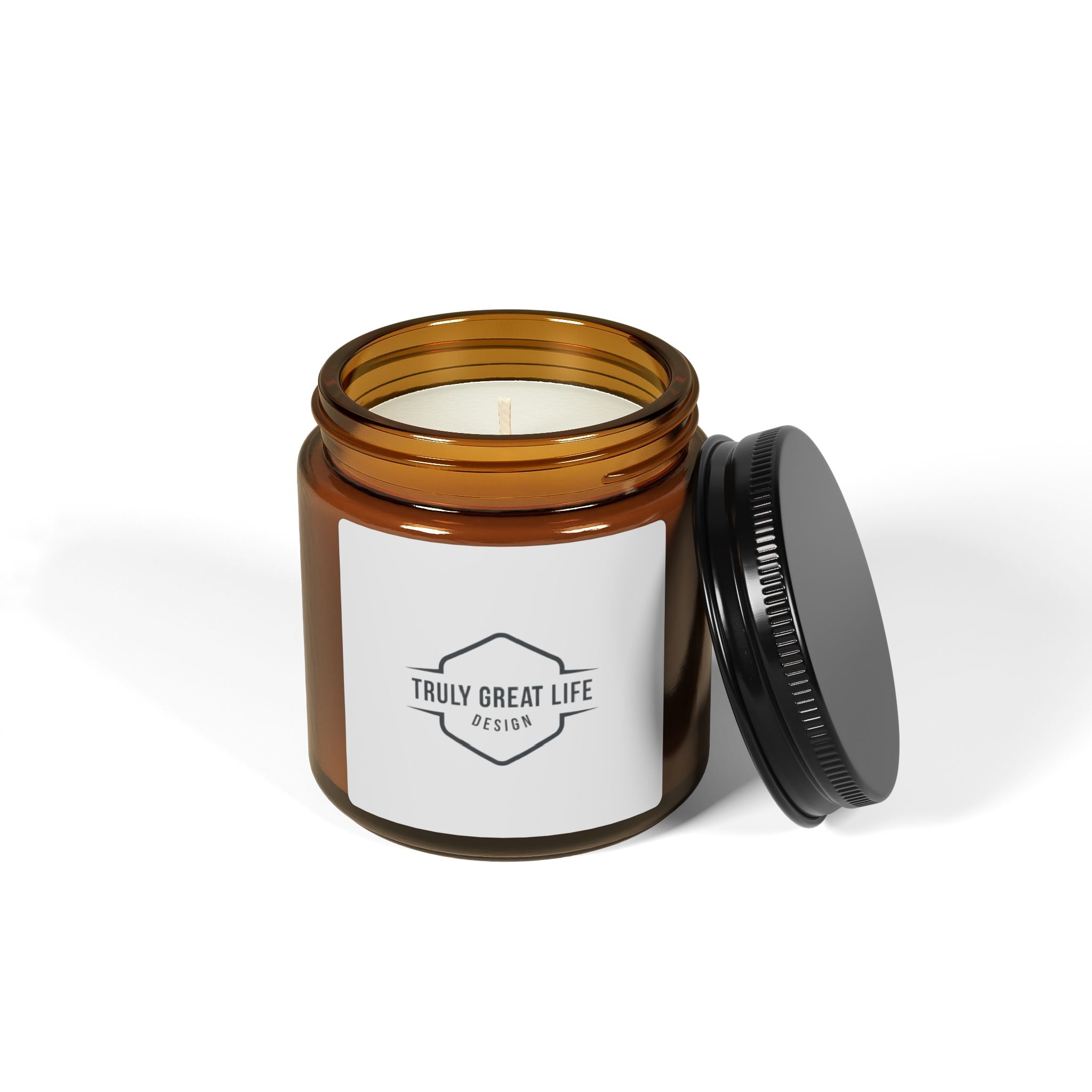 Truly Great Life Design Scented Soy Candle - Amber Jar, Multi-Size