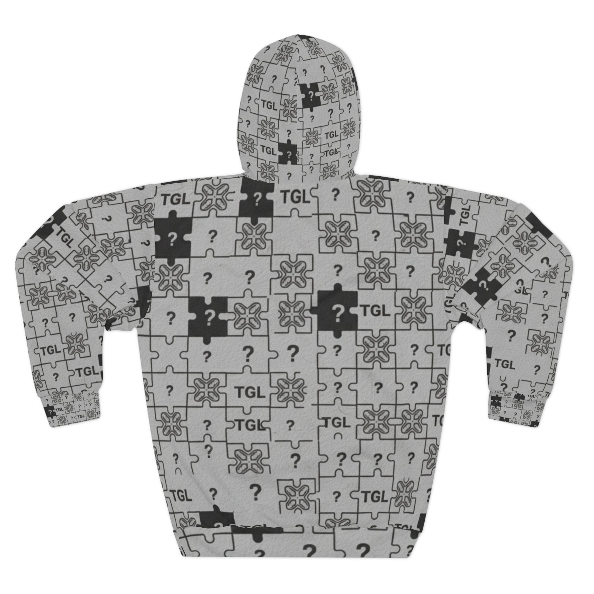 Truly Great Life Puzzle Pattern Unisex Pullover Hoodie | Cozy Fleece Streetwear Style with TGL Design