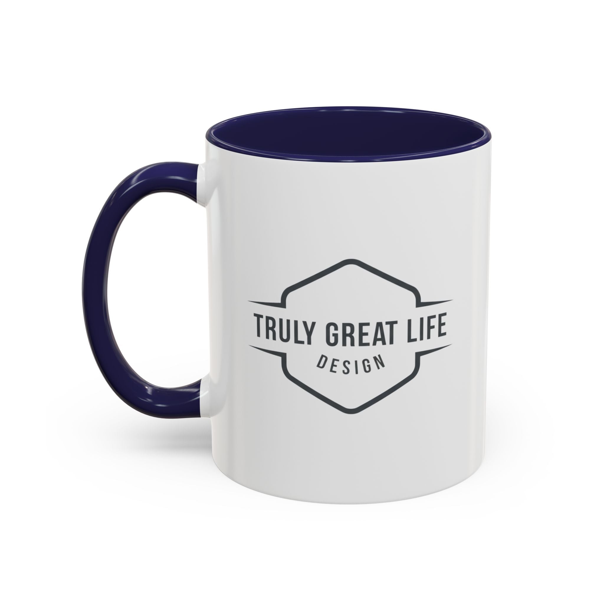 Truly Great Life Accent Coffee Mug – Black-Trim Ceramic 11oz