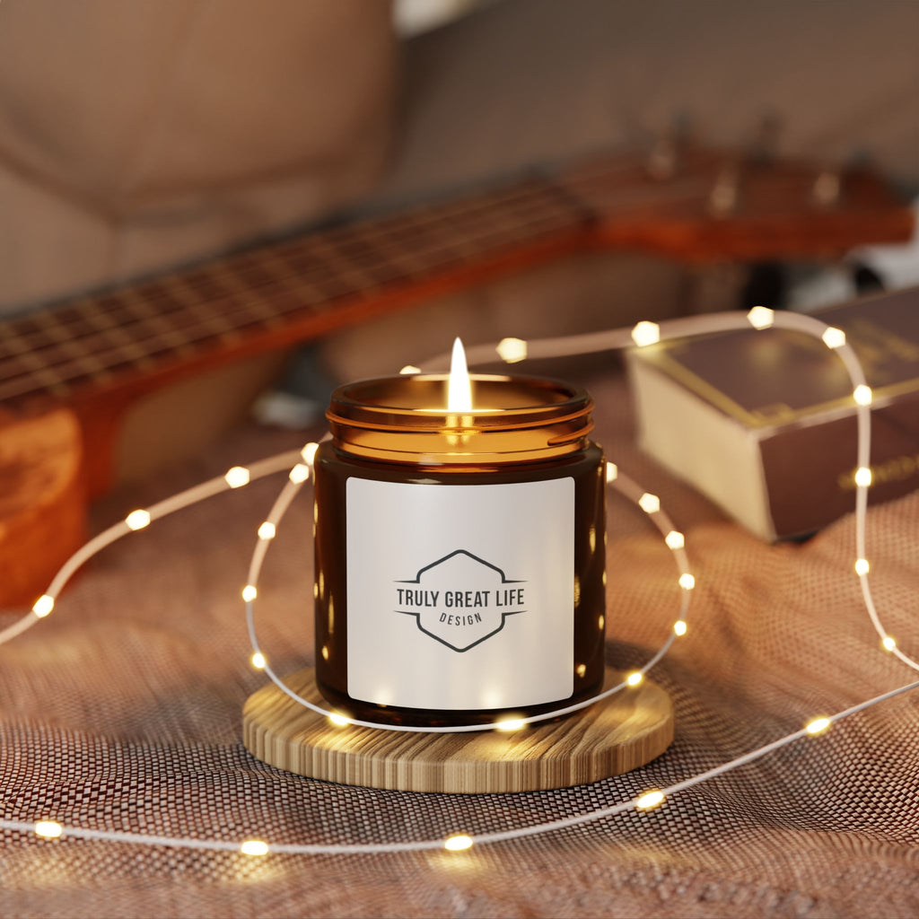Truly Great Life Design Scented Soy Candle - Amber Jar, Multi-Size