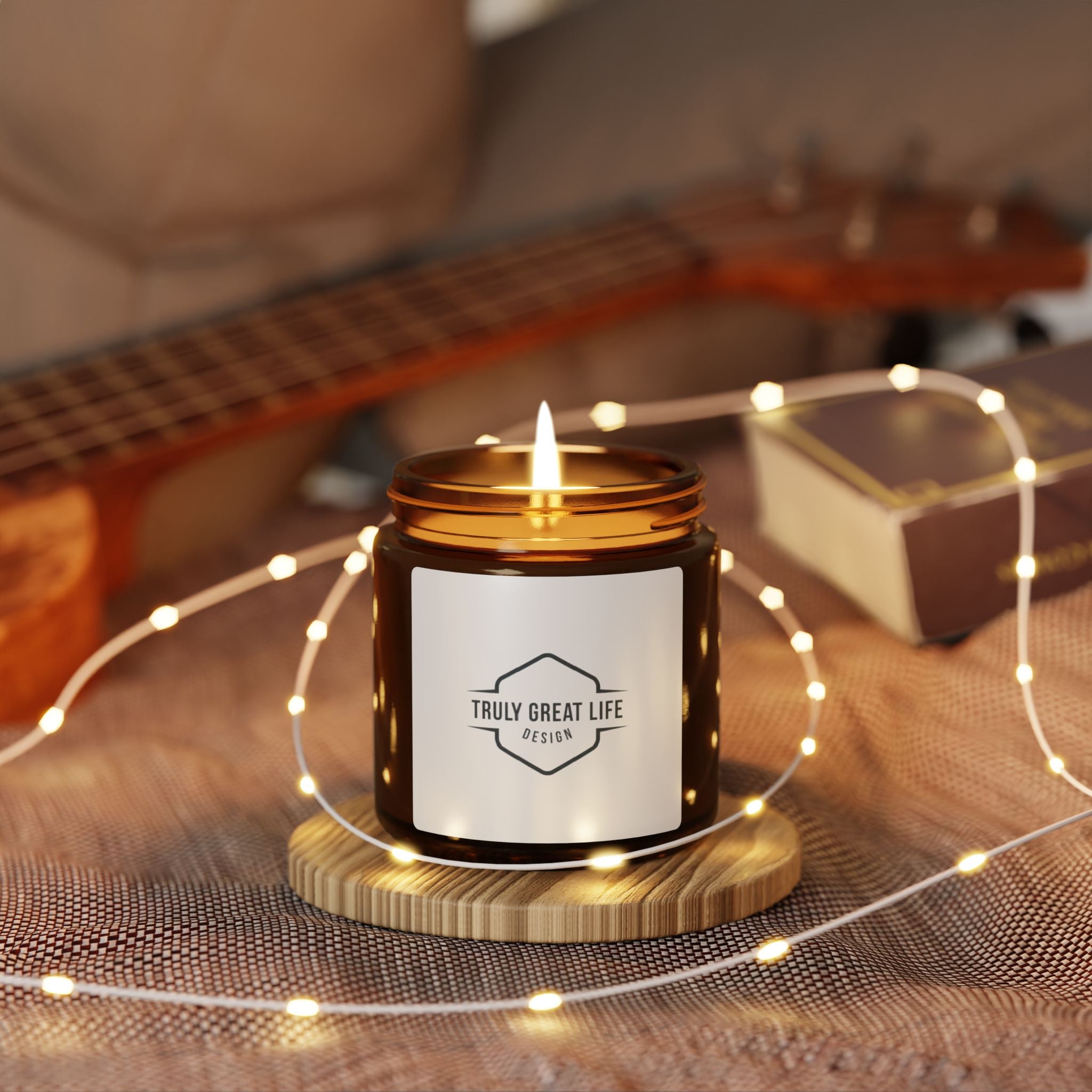 Truly Great Life Design Scented Soy Candle - Amber Jar, Multi-Size
