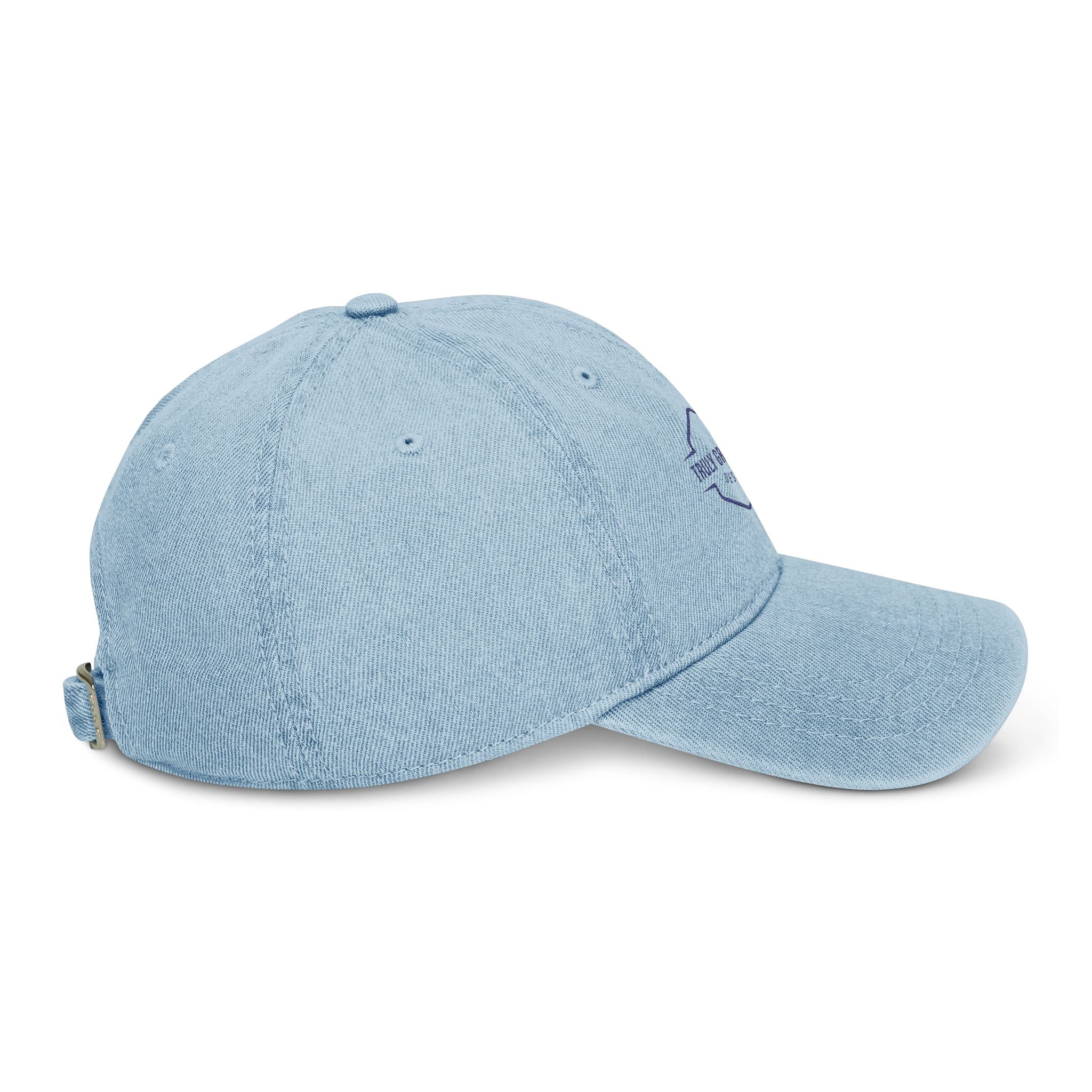 Embroidered Denim Hat — "Enjoy Truly Great Life" Casual Baseball Cap