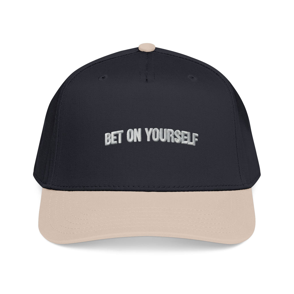 Inspirational Baseball Cap for Men & Women | Bet on Yourself Adjustable Motivational Hat, Mid Profile Dad Cap