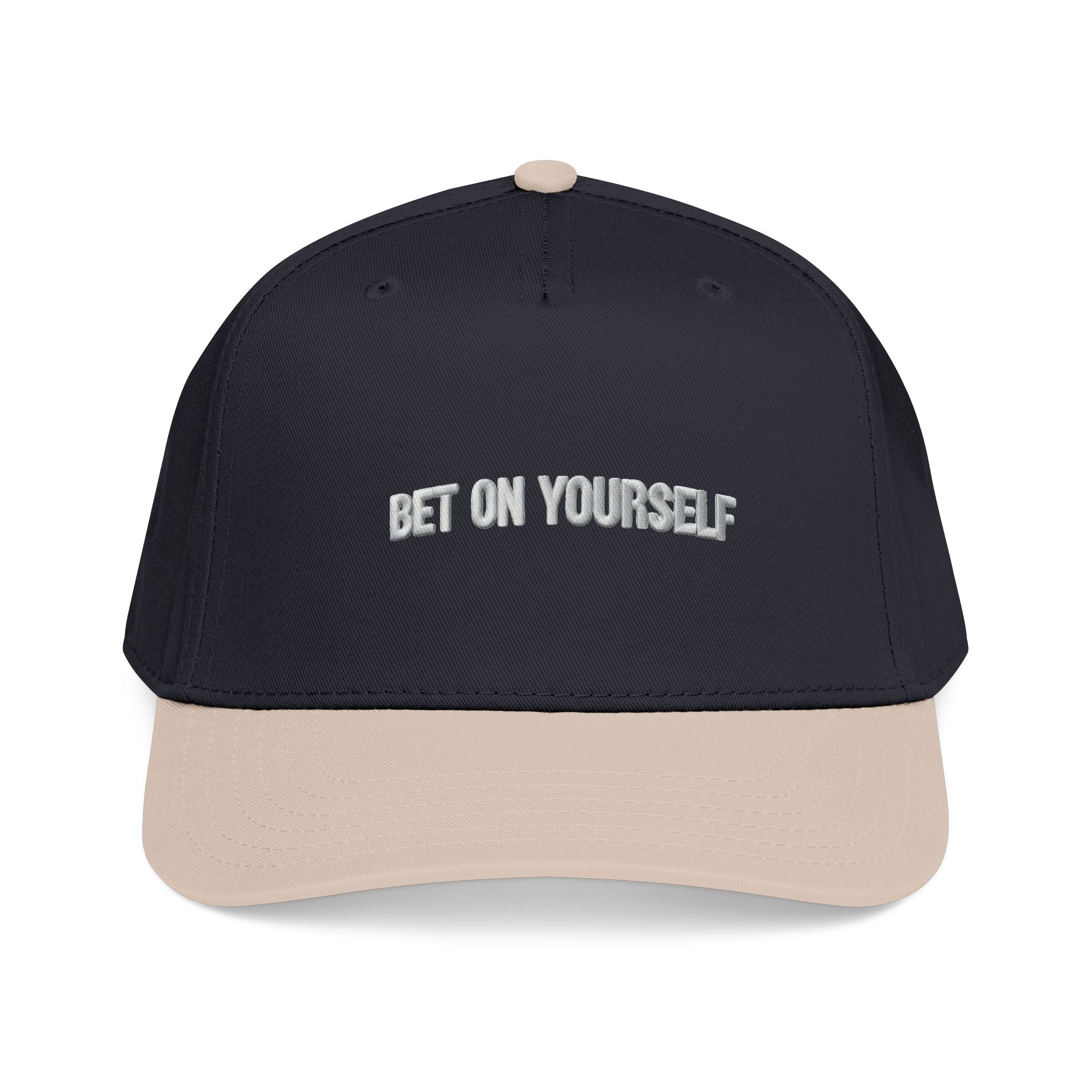 Inspirational Baseball Cap for Men & Women | Bet on Yourself Adjustable Motivational Hat, Mid Profile Dad Cap