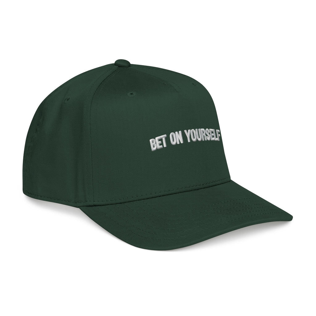 Inspirational Baseball Cap for Men & Women | Bet on Yourself Adjustable Motivational Hat, Mid Profile Dad Cap