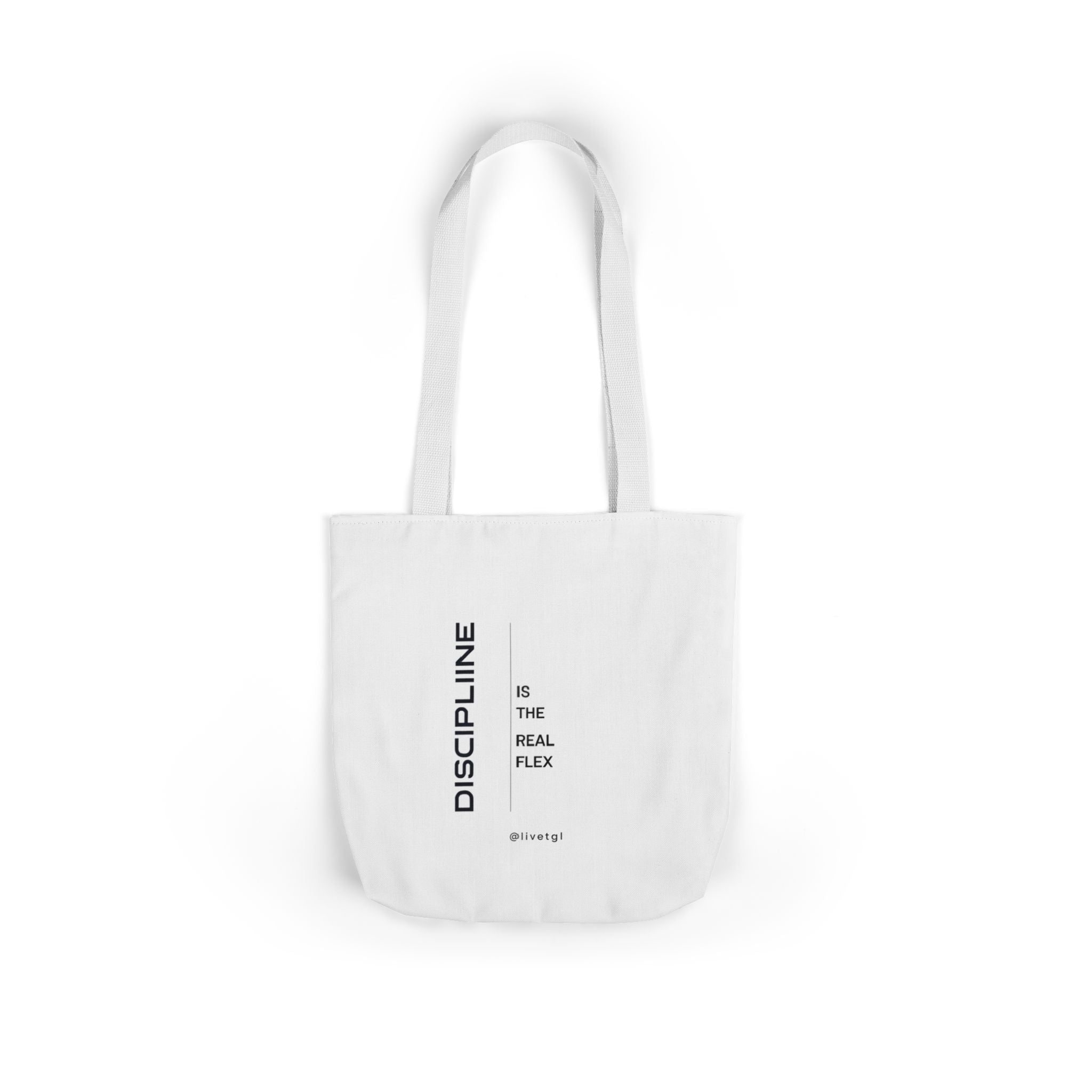 Discipline Tote Bag | Motivational Canvas Tote by Truly Great Life, Eco-Friendly Everyday Bag & Gift for Fitness Lovers
