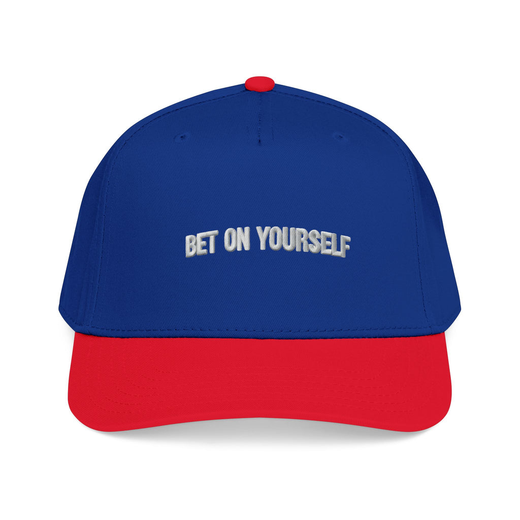 Inspirational Baseball Cap for Men & Women | Bet on Yourself Adjustable Motivational Hat, Mid Profile Dad Cap