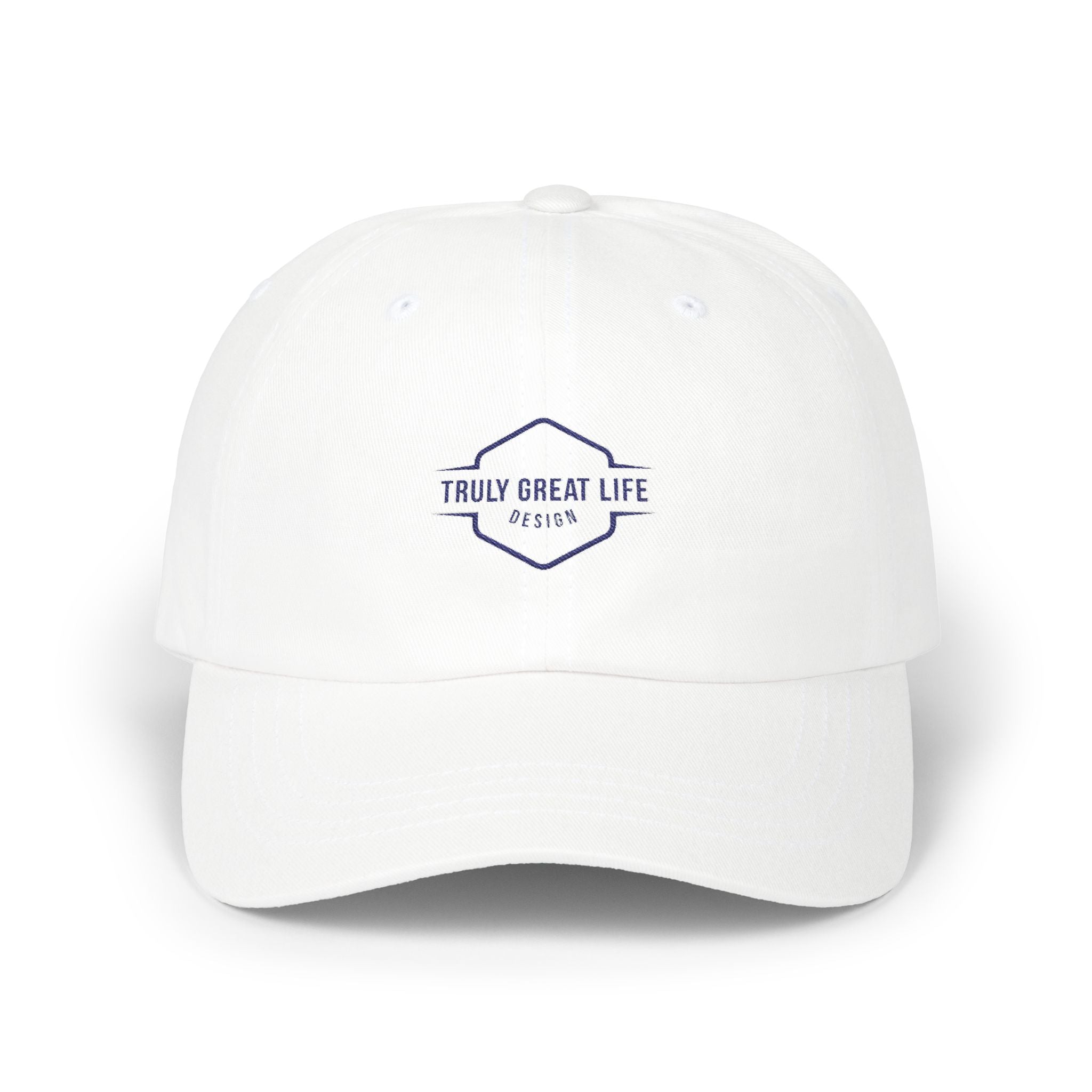 Classic Dad Cap - "Truly Great Life Design" Embroidered Minimal Logo Baseball Hat