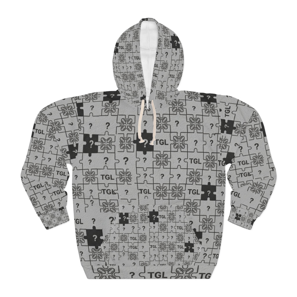Truly Great Life Puzzle Pattern Unisex Pullover Hoodie | Cozy Fleece Streetwear Style with TGL Design