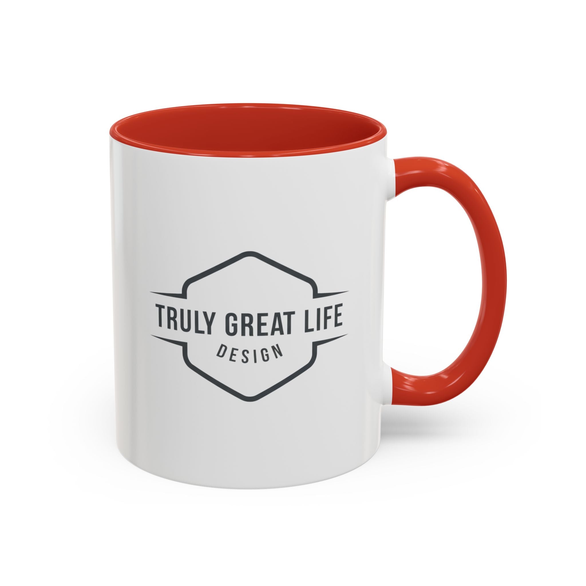 Truly Great Life Accent Coffee Mug – Black-Trim Ceramic 11oz