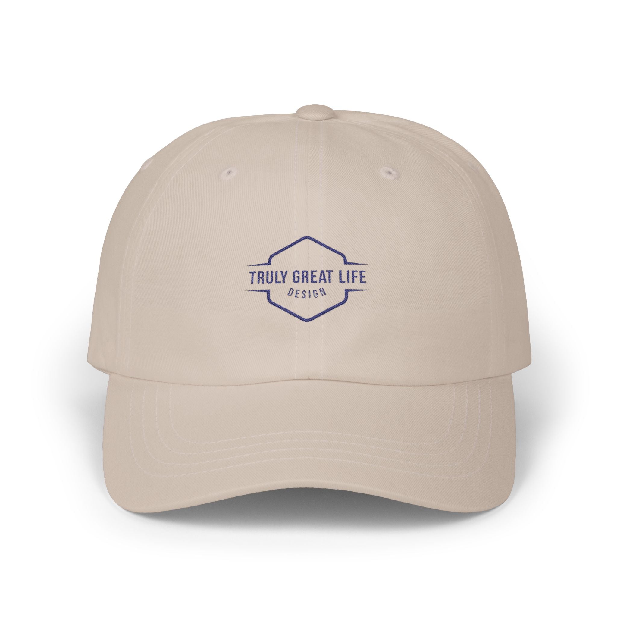 Classic Dad Cap - "Truly Great Life Design" Embroidered Minimal Logo Baseball Hat