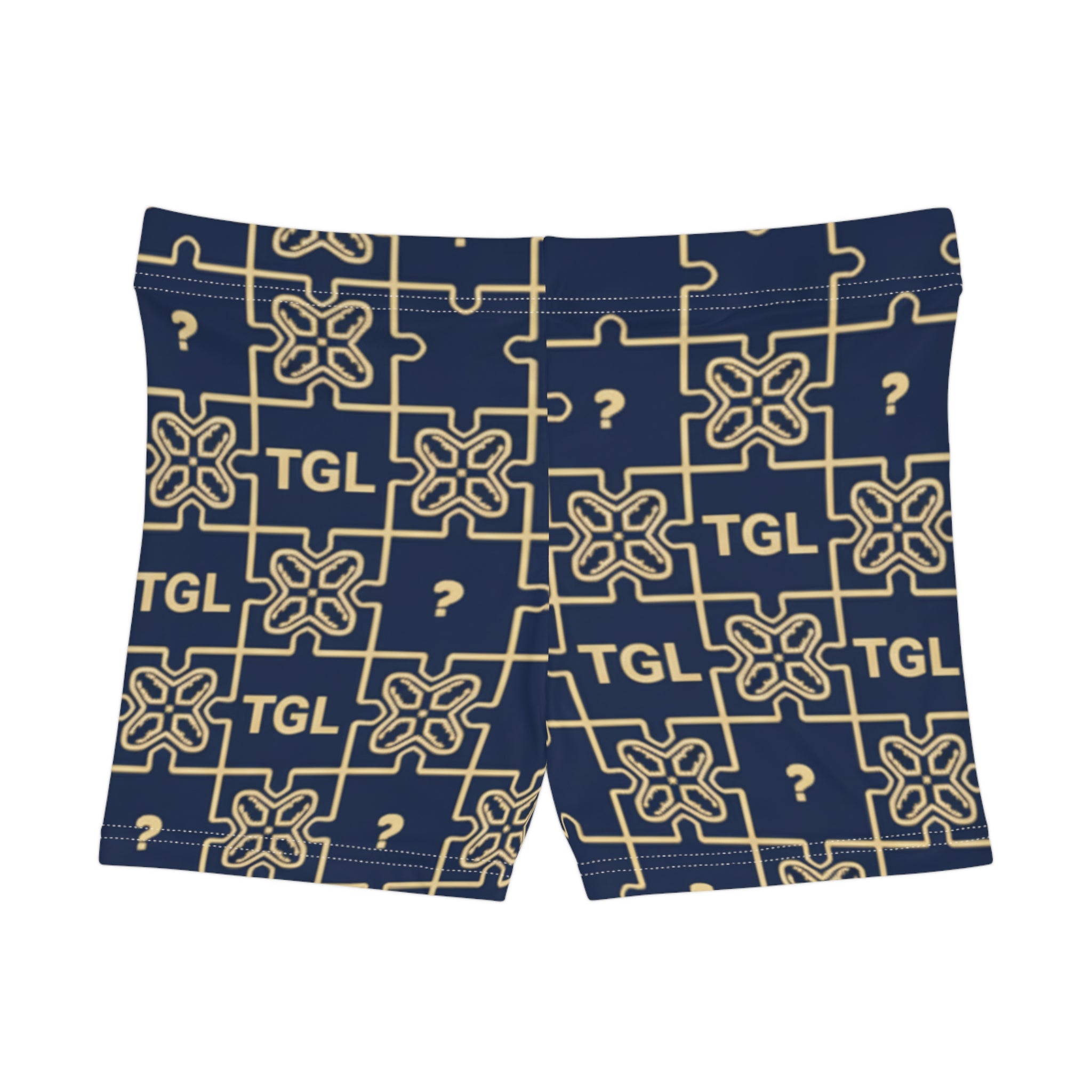 Casual Shorts for Women with Puzzle Pattern by TGL Design | Lightweight, Breathable Summer Wear for Everyday Style
