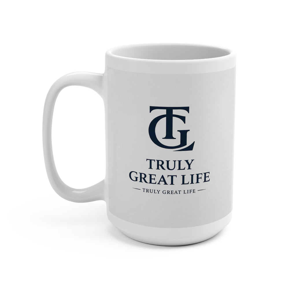 15oz Coffee Mug | Inspirational Ceramic Cup by Truly Great Life, Perfect Gift for Coffee Lovers