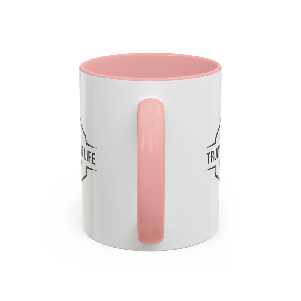 Truly Great Life Accent Coffee Mug – Black-Trim Ceramic 11oz