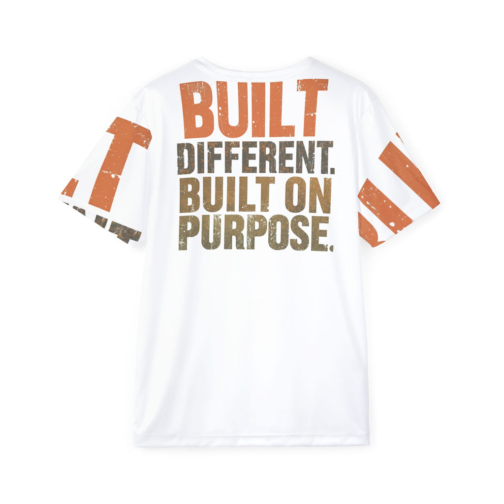 Built Different Sports Jersey for Men by Truly Great Life | Performance Athletic Shirt for Gym & Game Day