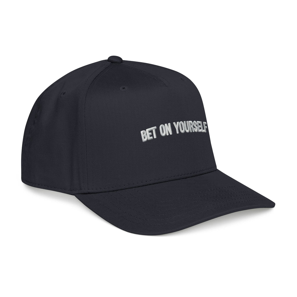 Inspirational Baseball Cap for Men & Women | Bet on Yourself Adjustable Motivational Hat, Mid Profile Dad Cap