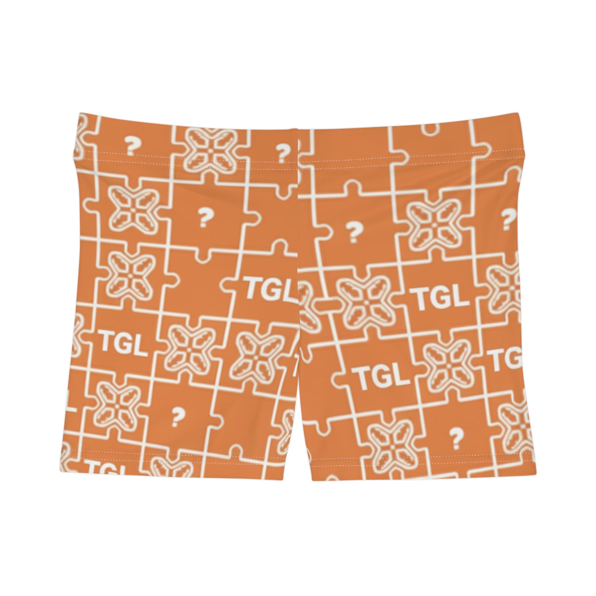 Playful Puzzle Pattern Shorts for Women | Artistic Casual Lounge Shorts, Fun Summer Gift by Truly Great Life