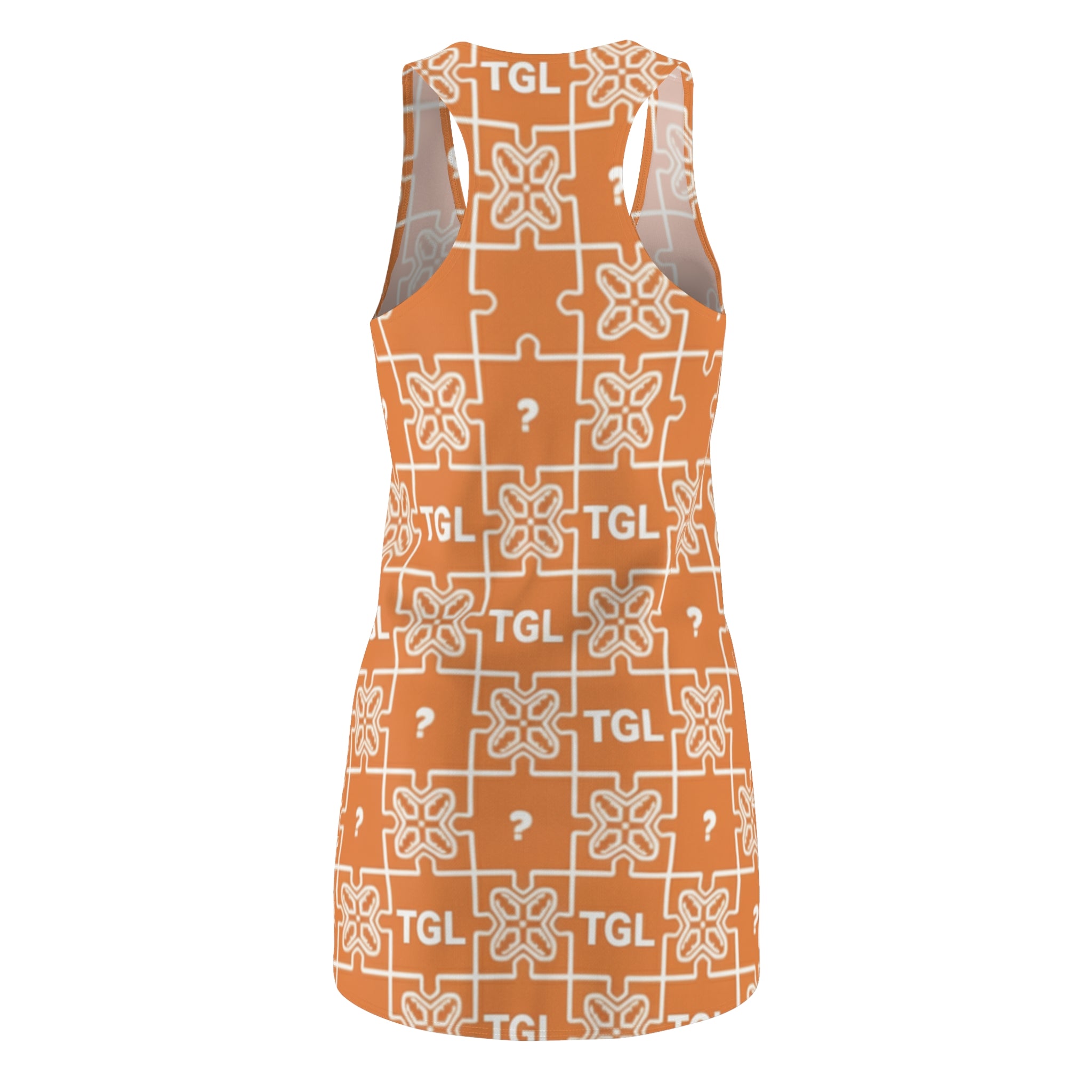 Trendy Racerback Dress | Orange Floral Print Summer Outfit by TGL Design, Perfect Gift for Her