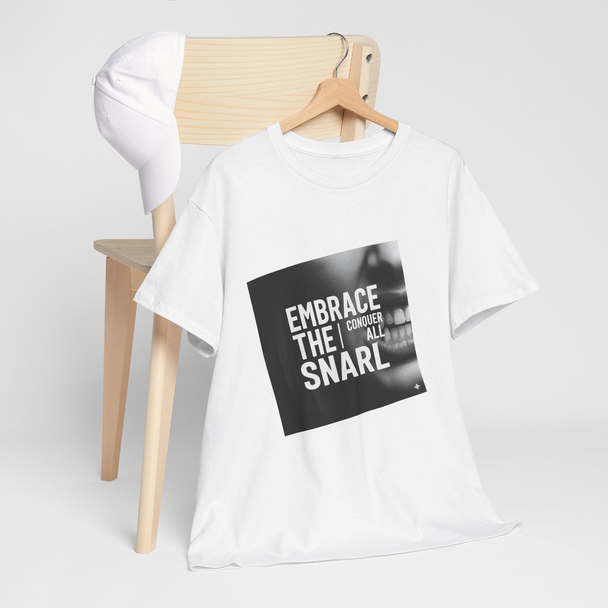 Embrace the Snarl Unisex Heavy Cotton Tee by Truly Great Life | Motivational Streetwear Graphic Shirt