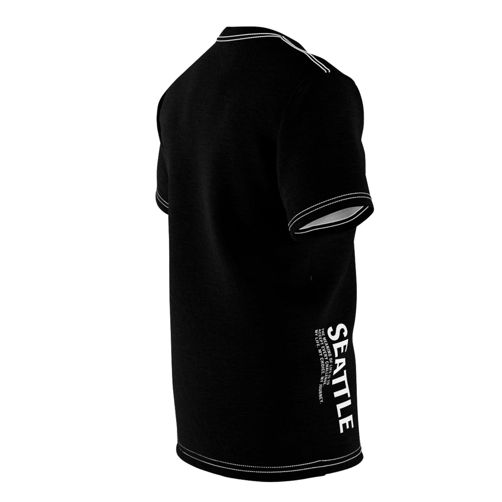 Seattle Script T-Shirt | Streetwear Chest and Side Print