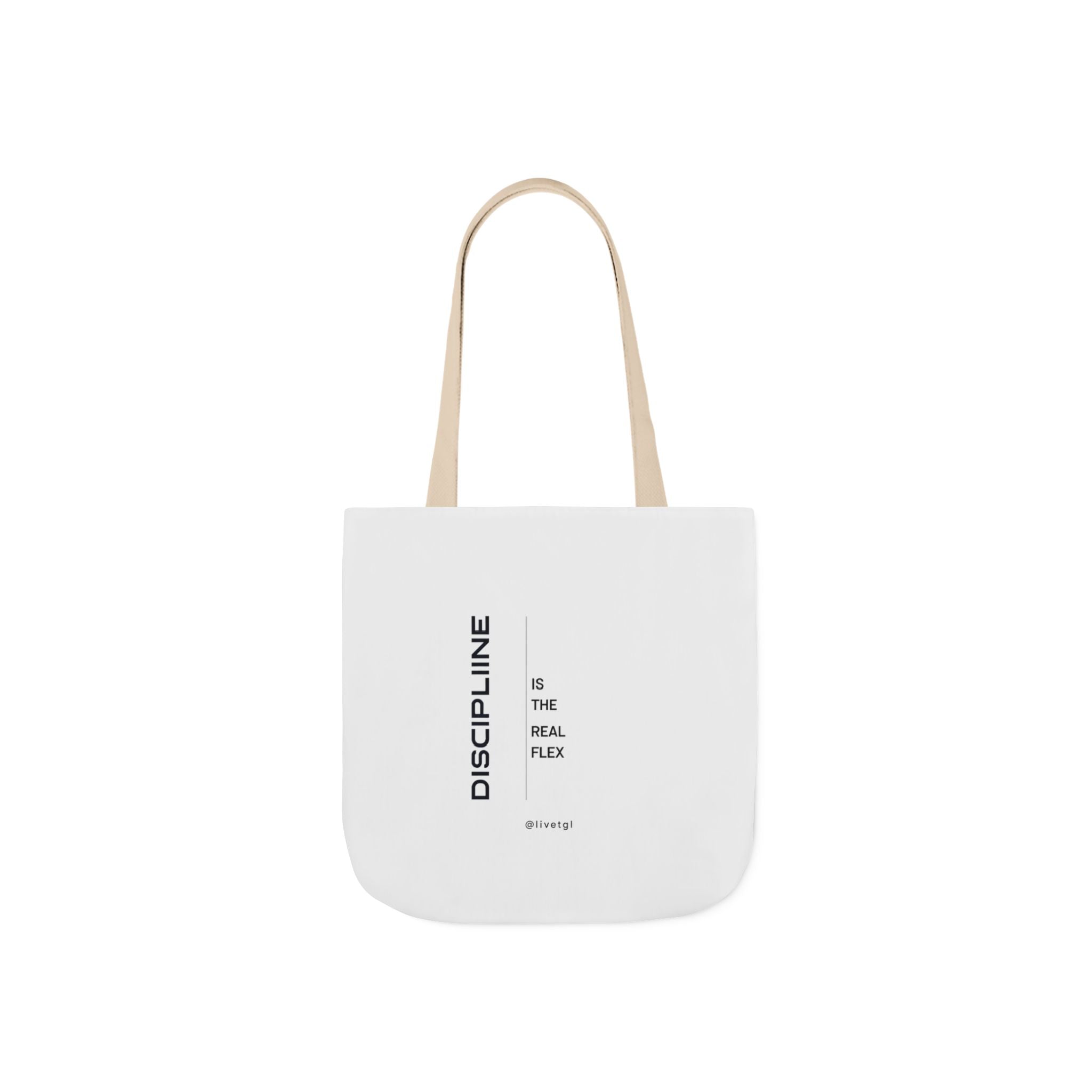 Discipline Tote Bag | Motivational Canvas Tote by Truly Great Life, Eco-Friendly Everyday Bag & Gift for Fitness Lovers