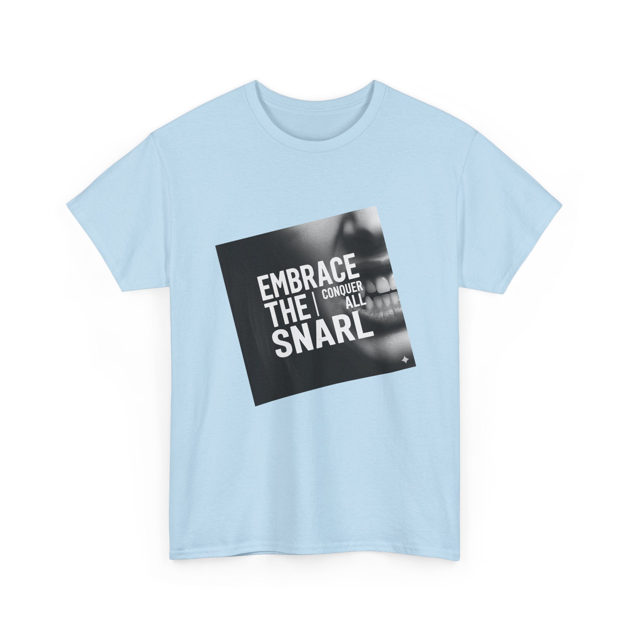 Embrace the Snarl Unisex Heavy Cotton Tee by Truly Great Life | Motivational Streetwear Graphic Shirt